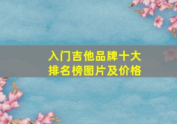 入门吉他品牌十大排名榜图片及价格