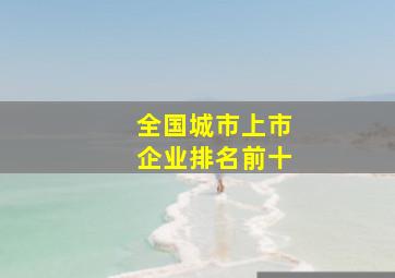 全国城市上市企业排名前十