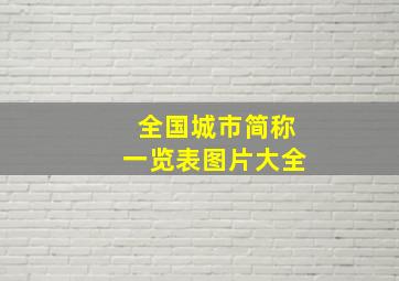 全国城市简称一览表图片大全