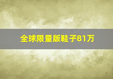 全球限量版鞋子81万