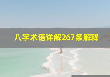 八字术语详解267条解释