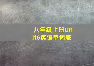 八年级上册unit6英语单词表