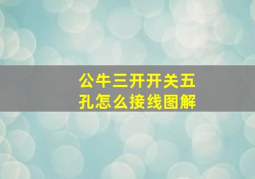 公牛三开开关五孔怎么接线图解