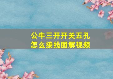 公牛三开开关五孔怎么接线图解视频