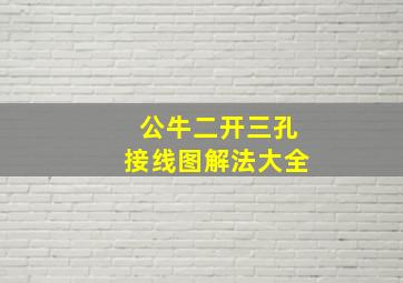 公牛二开三孔接线图解法大全