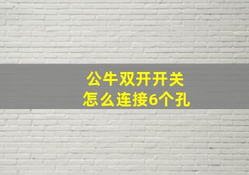 公牛双开开关怎么连接6个孔