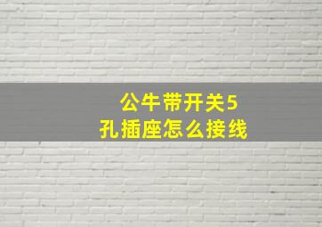 公牛带开关5孔插座怎么接线