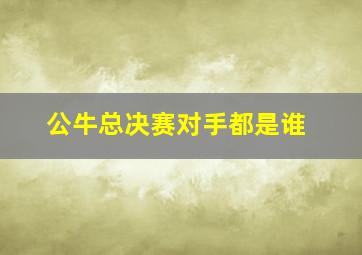 公牛总决赛对手都是谁