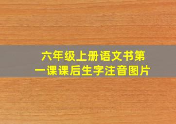 六年级上册语文书第一课课后生字注音图片