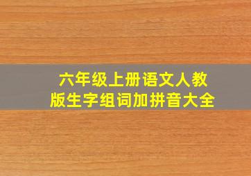 六年级上册语文人教版生字组词加拼音大全