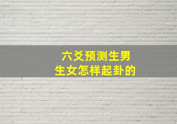 六爻预测生男生女怎样起卦的