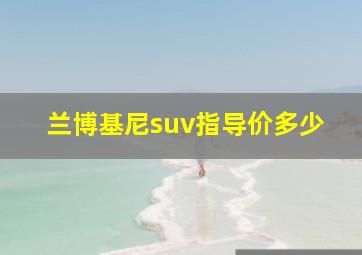 兰博基尼suv指导价多少