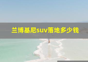 兰博基尼suv落地多少钱