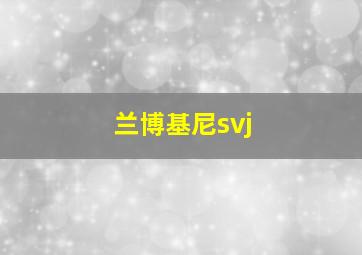 兰博基尼svj