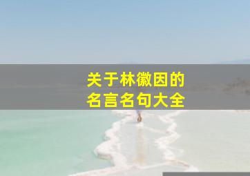 关于林徽因的名言名句大全