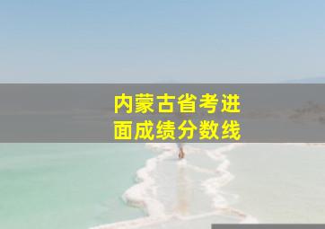 内蒙古省考进面成绩分数线