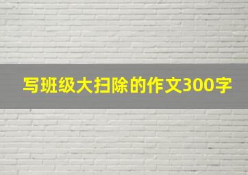 写班级大扫除的作文300字