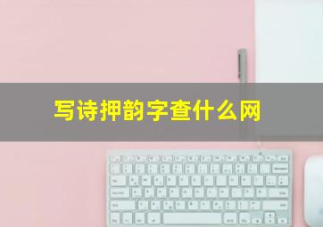 写诗押韵字查什么网