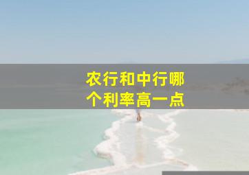 农行和中行哪个利率高一点