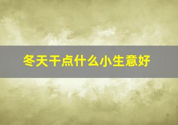 冬天干点什么小生意好