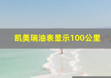 凯美瑞油表显示100公里