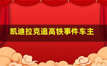 凯迪拉克追高铁事件车主