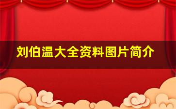 刘伯温大全资料图片简介