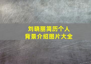 刘晓丽简历个人背景介绍图片大全