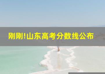 刚刚!山东高考分数线公布