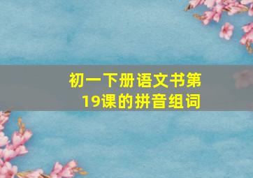 初一下册语文书第19课的拼音组词