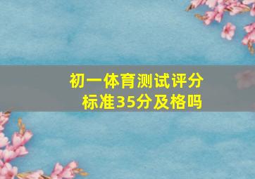 初一体育测试评分标准35分及格吗