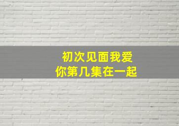 初次见面我爱你第几集在一起