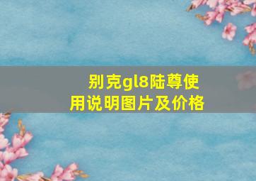 别克gl8陆尊使用说明图片及价格