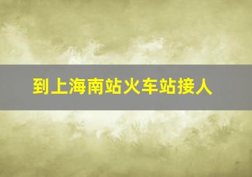 到上海南站火车站接人