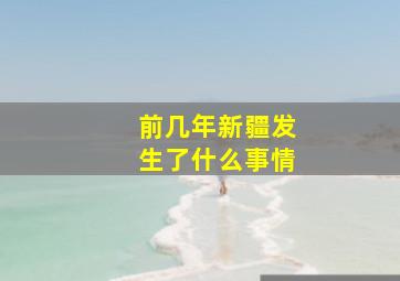 前几年新疆发生了什么事情