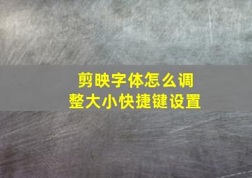 剪映字体怎么调整大小快捷键设置