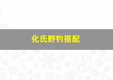 化氏野钓搭配