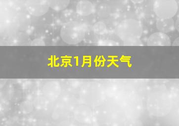 北京1月份天气