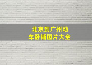 北京到广州动车卧铺图片大全