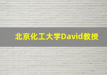 北京化工大学David教授