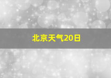 北京天气20日