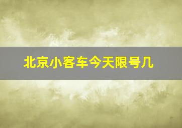 北京小客车今天限号几