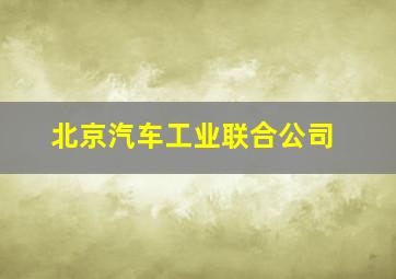 北京汽车工业联合公司