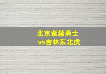 北京紫禁勇士vs吉林东北虎