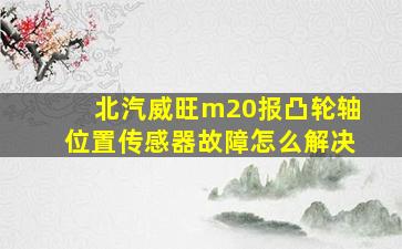 北汽威旺m20报凸轮轴位置传感器故障怎么解决