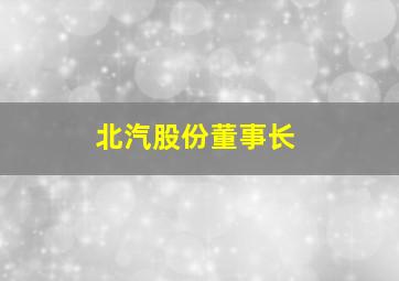 北汽股份董事长