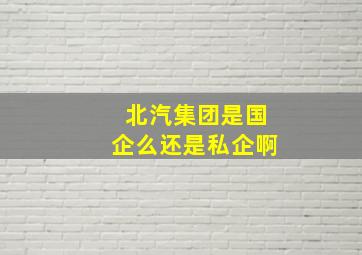 北汽集团是国企么还是私企啊