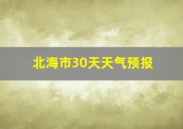 北海市30天天气预报