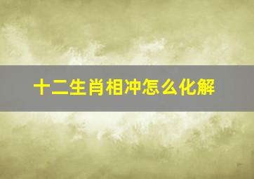 十二生肖相冲怎么化解