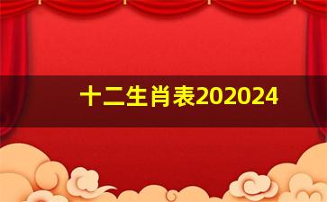 十二生肖表202024